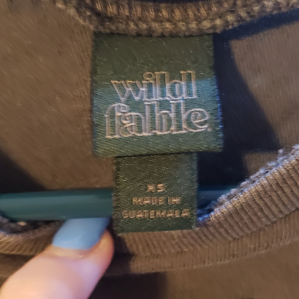 Olive green baby tee